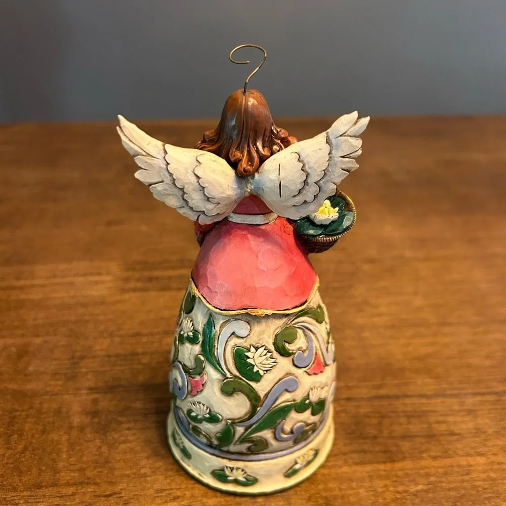 Jim Shore Angel July Birthday 2008 Ruby Water Lilies Heartwood Creek Figurine - Picture 5 of 7